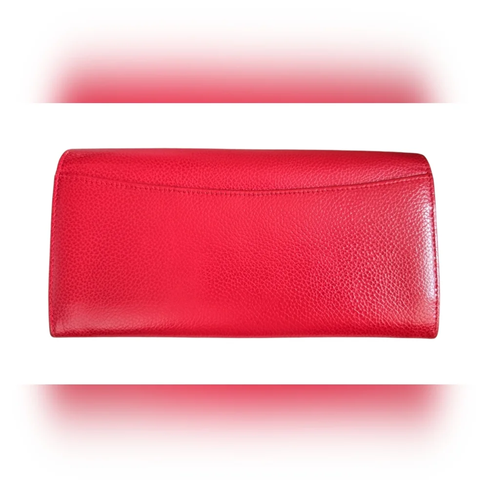 Vintage Coach Madison Envelope Clutch 4478 Red Leather Wallet Made In Italy EUC - Picture 3 of 15